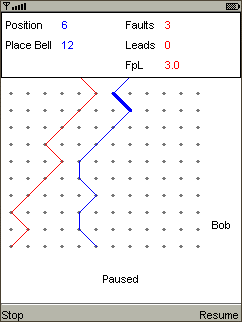 Use your device's cursor keys to guide your bell through the simulation of ringing.